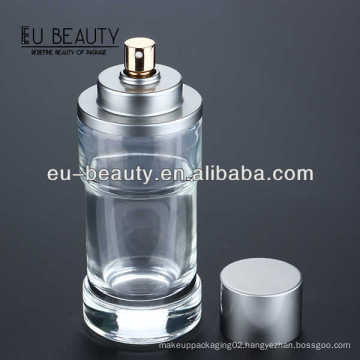 Transparent cylinder glass bottle with magnetic cap 100ml